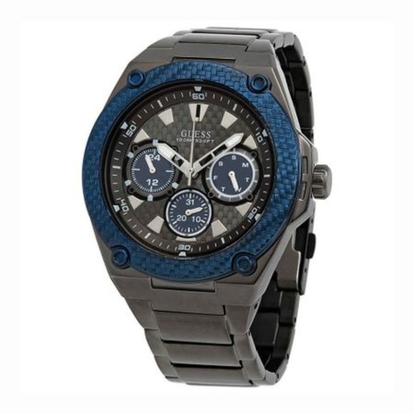 New GUESS Blue and Black Legacy Men's Watch - Picture 1 of 7